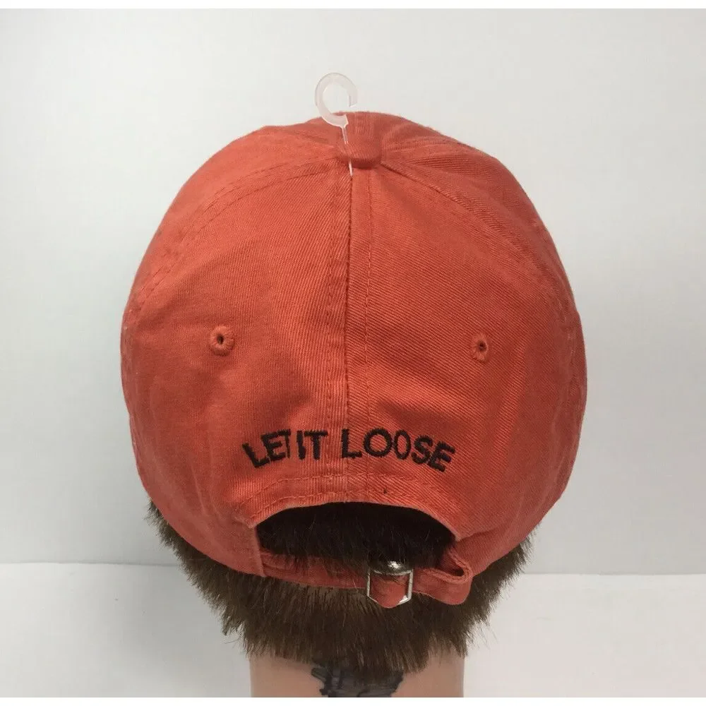 FUSION Hunting Hat‎ Khaki Orange Strap Back Baseball Cap Adjustable